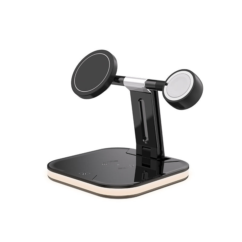 3 In 1 Magnetic Wireless Charger 15W Fast Charging Station Electronics DealSniper.net Black2