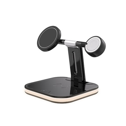 3 In 1 Magnetic Wireless Charger 15W Fast Charging Station Electronics DealSniper.net Black2