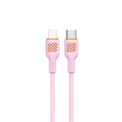 KP-317 Fast-Charging Data Cable 65W Thickened Charging Cable Electronics Gym From House Pink Typec to Lightning