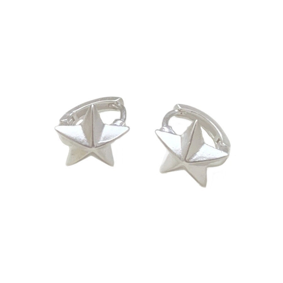 Women Light Luxury Five Pointed Star Hoop Ear Buckles Jewelry Gym From House