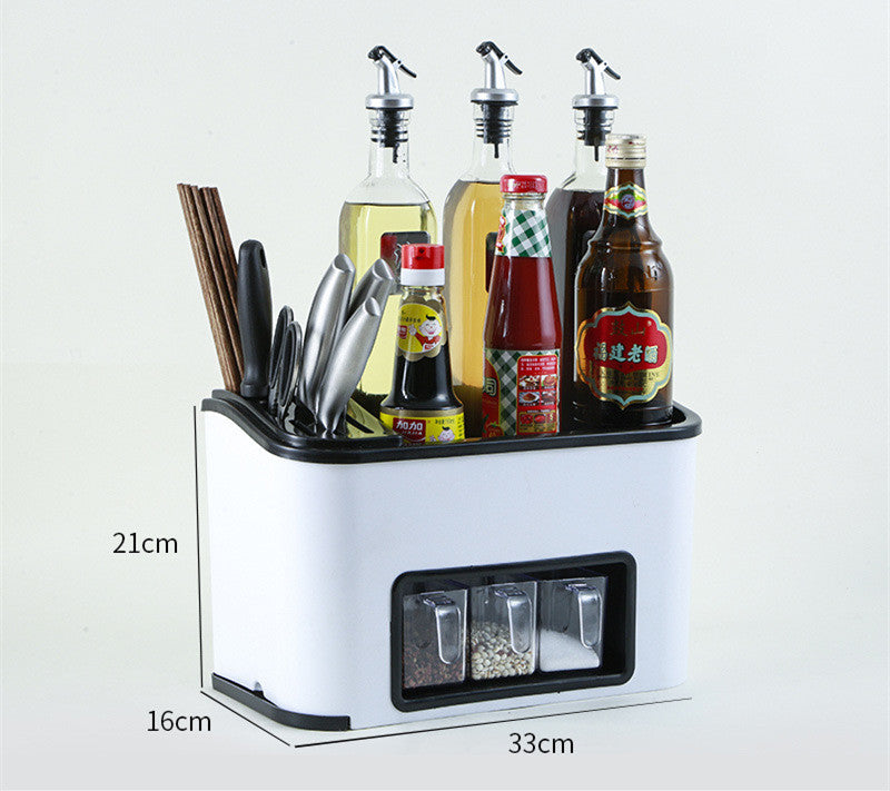 Kitchenware Rack Seasoning Storage Box Multifunctional Kitchen DealSniper.net White