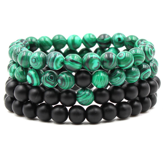 Classic Black Matte Green Malachite Bracelets Jewelry Jewelry dealsniper-net