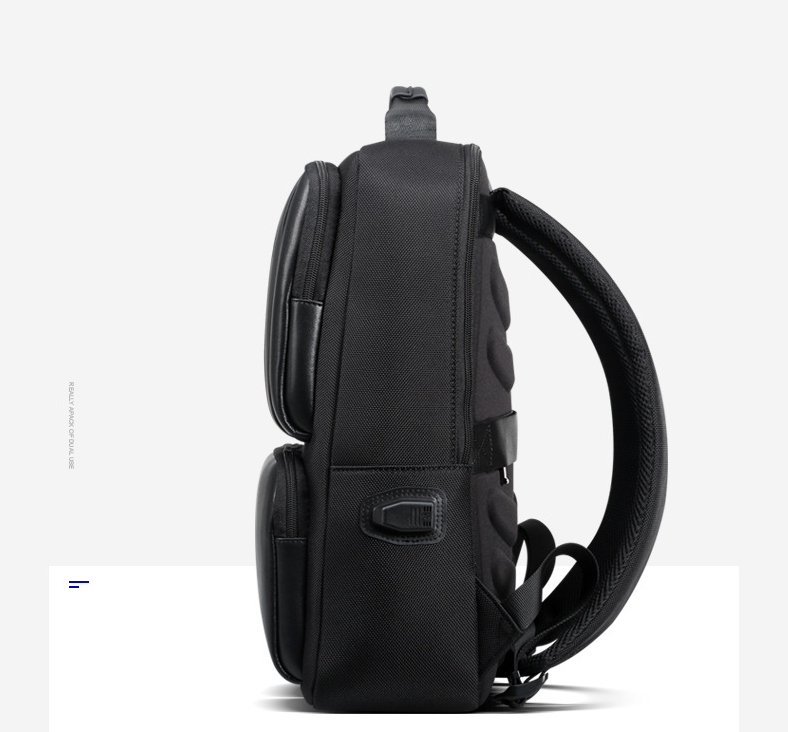 BOPAI Black Leather Backpack College Bag for Boys Men DealSniper.net