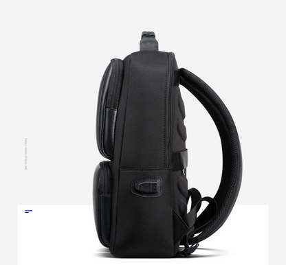 BOPAI Black Leather Backpack College Bag for Boys Men DealSniper.net
