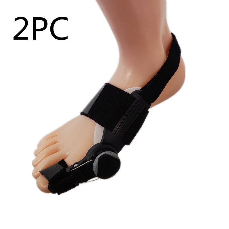 Mechanical Adjustable Hallux Valgus Day And Night Use Health dealsniper-net Black Frame Black Button 2PC