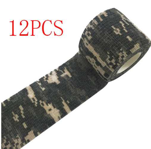 Camouflage Non-woven Elastic Bandage (Self-adhesive) Outdoor DealSniper.net 3style 5cm 12PCS