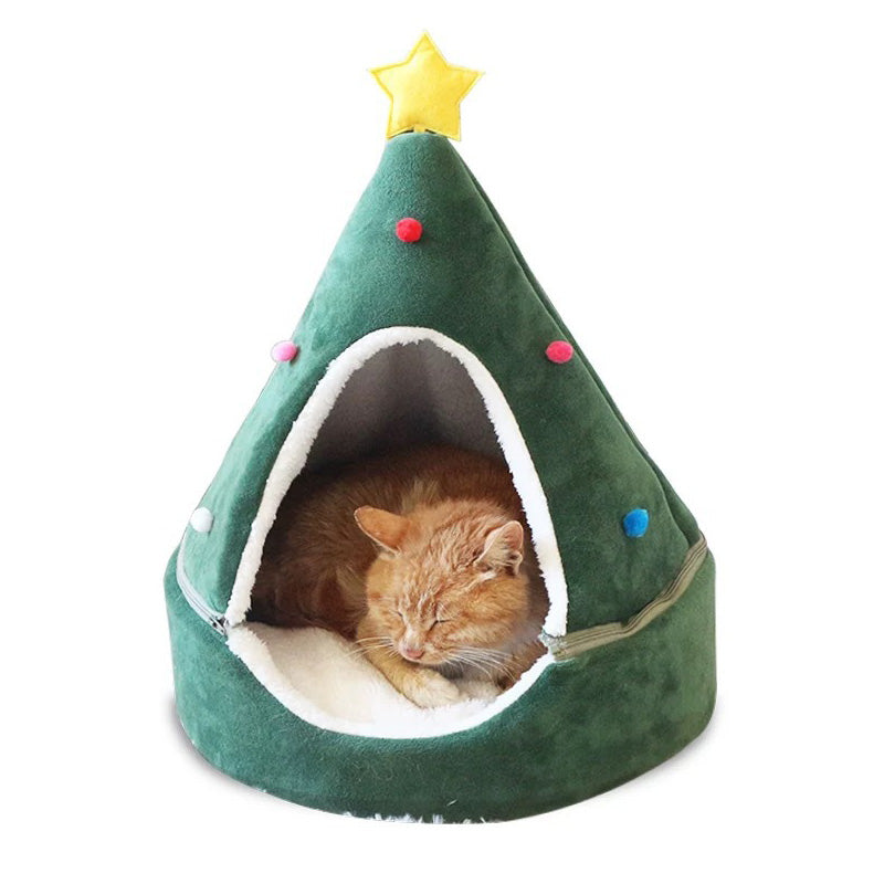 Christmas Tree Pet Bed Winter Warm Pet Nest Pets Gym From House Tree L