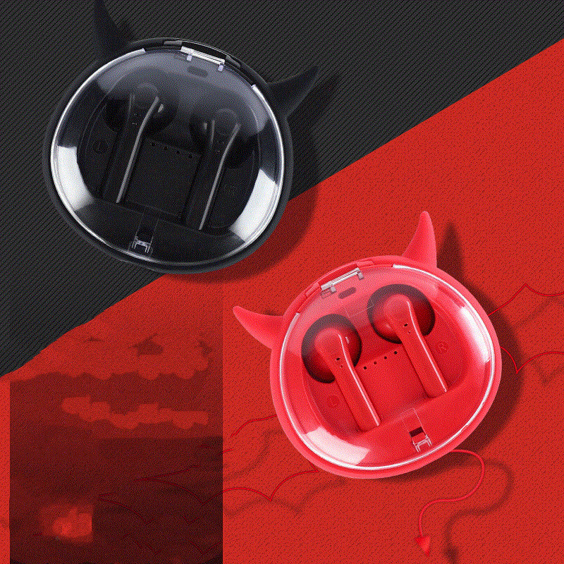 Macaron Red Tws5.0 Wireless Bluetooth Headset Gadgets dealsniper-net