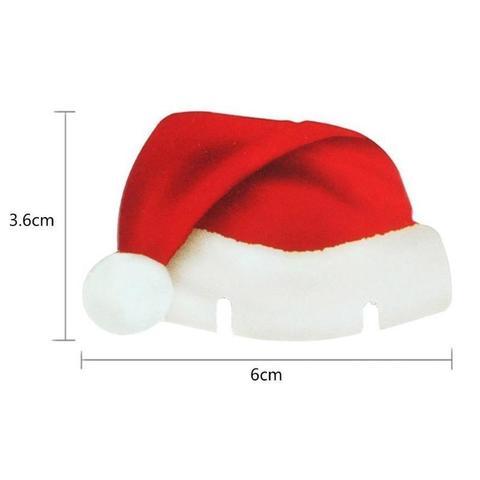 10PcsLot Paper Red Christmas Hat Wine Champagne Tipple Cup