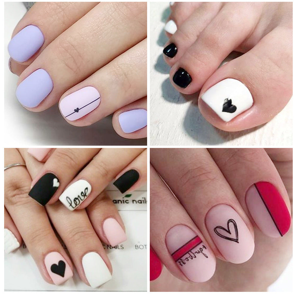 Love Lip Print Letter Nail Sticker Beauty dealsniper-net