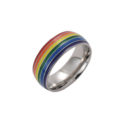 Fashion Rainbow Pride Stainless Steel Friendship Jewelry Jewelry Gym From House Silver Number 10