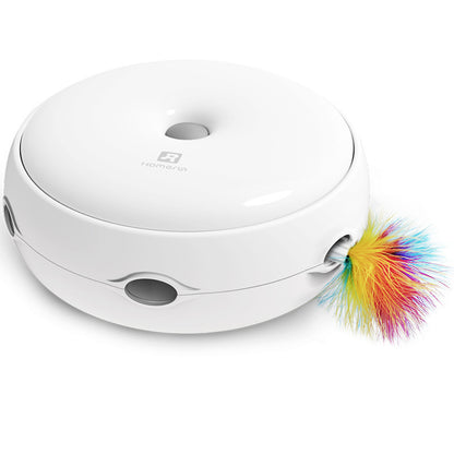 Electric cat toy smart funny cat stick donut automatic turntable Pets dealsniper-net White