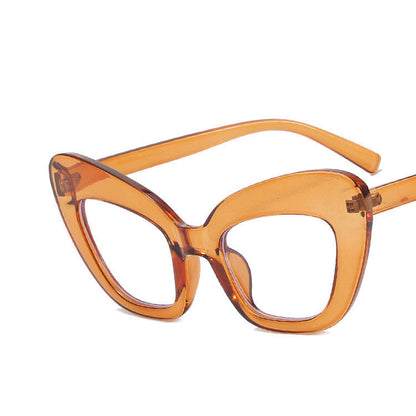 Ladies Fashion Cat Eye Sunglasses Versatile Frames Women DealSniper.net Yellow tea