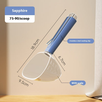 Transparent And Graduated Measuring Pet Food Spoon Pets BlenderJuice.com CJ Sapphire Blue