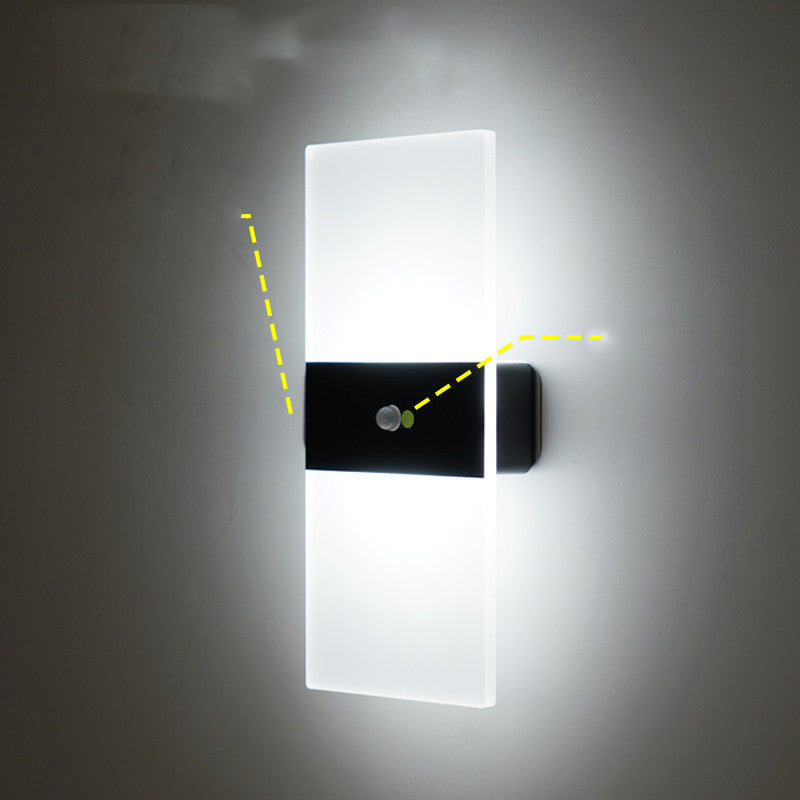 Magnetic Rechargeable Wall Lamp Simple Lamp Home Decor dealsniper-net Black B White light