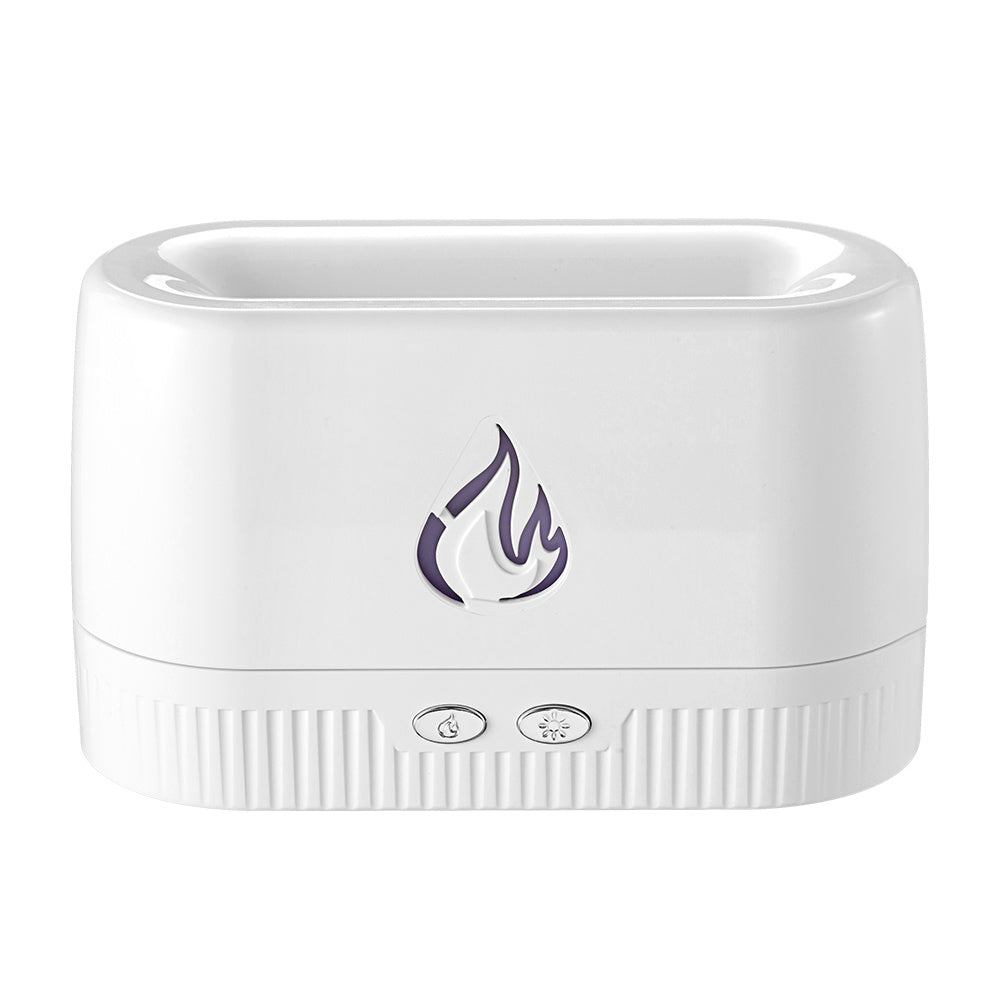 Factory Price Flame Humidifier Aroma Diffusers Machine Home Bedroom House DealSniper.net White