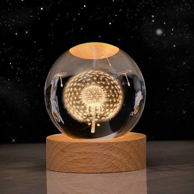 Luminous Starry Sky And Planets Moon Moon Crystal Ball Holidays DealSniper.net