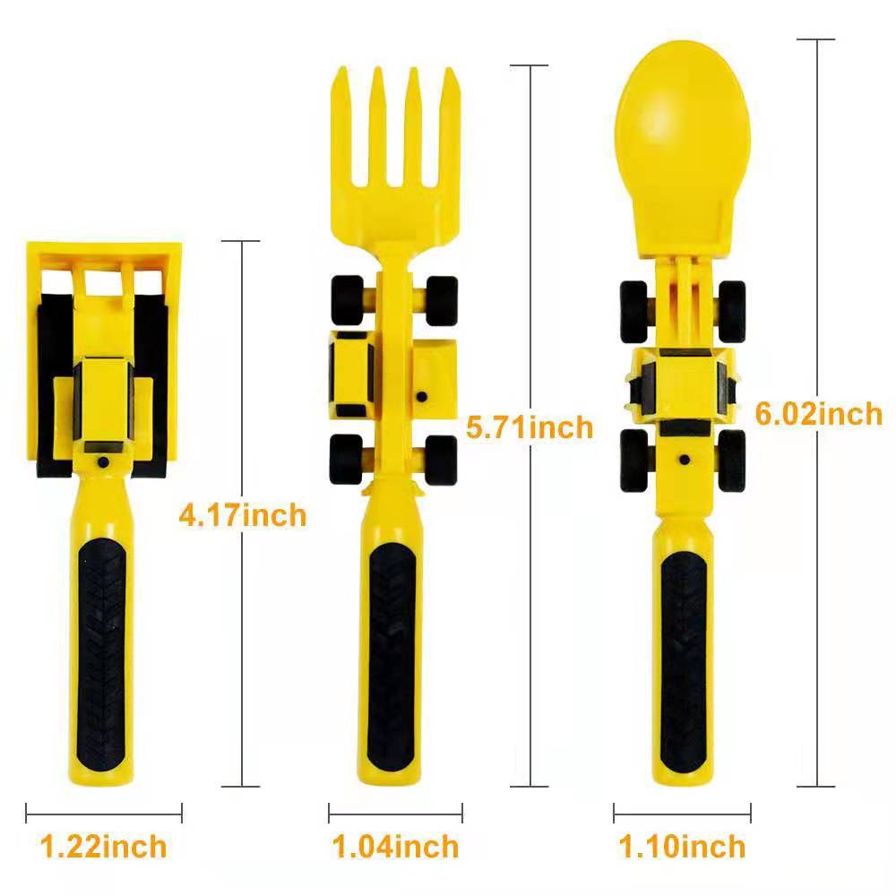 Children's Car Tableware Shovel Knife And Fork