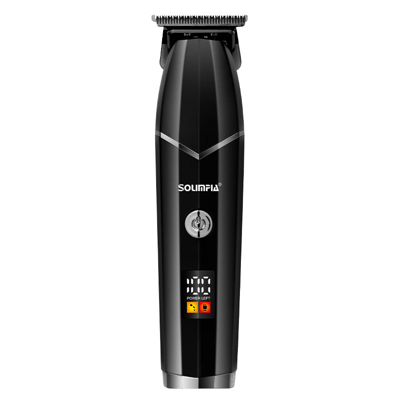 Smart LCD Digital Display Oil Head Scissors Portable USB Charging Household Hair Scissors Men DealSniper.net