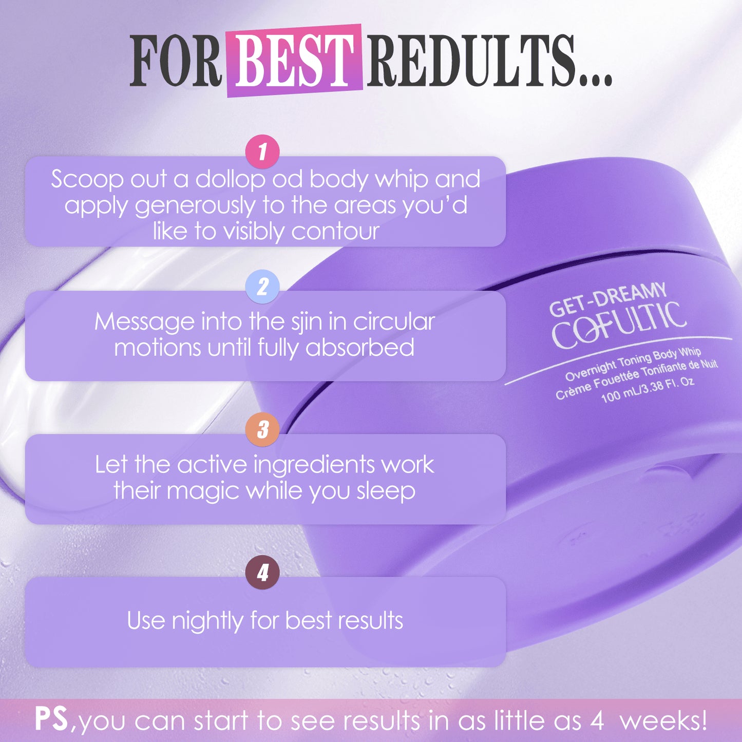 Cofultic Night Sleep Tightening Cream Flat Wrinkles Beauty Gym From House