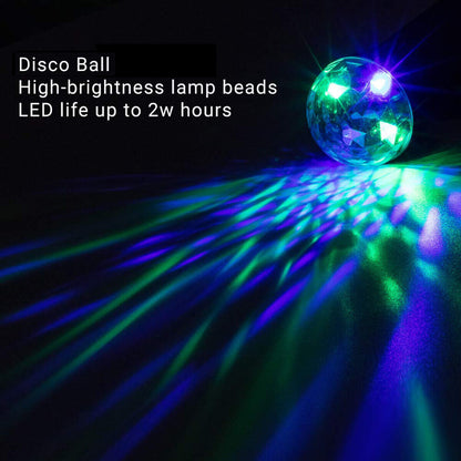 2x USB Mini Disco DJ Ball Car Party Atmospher Light Bar Colorful Sound Activated Home dealsniper-net