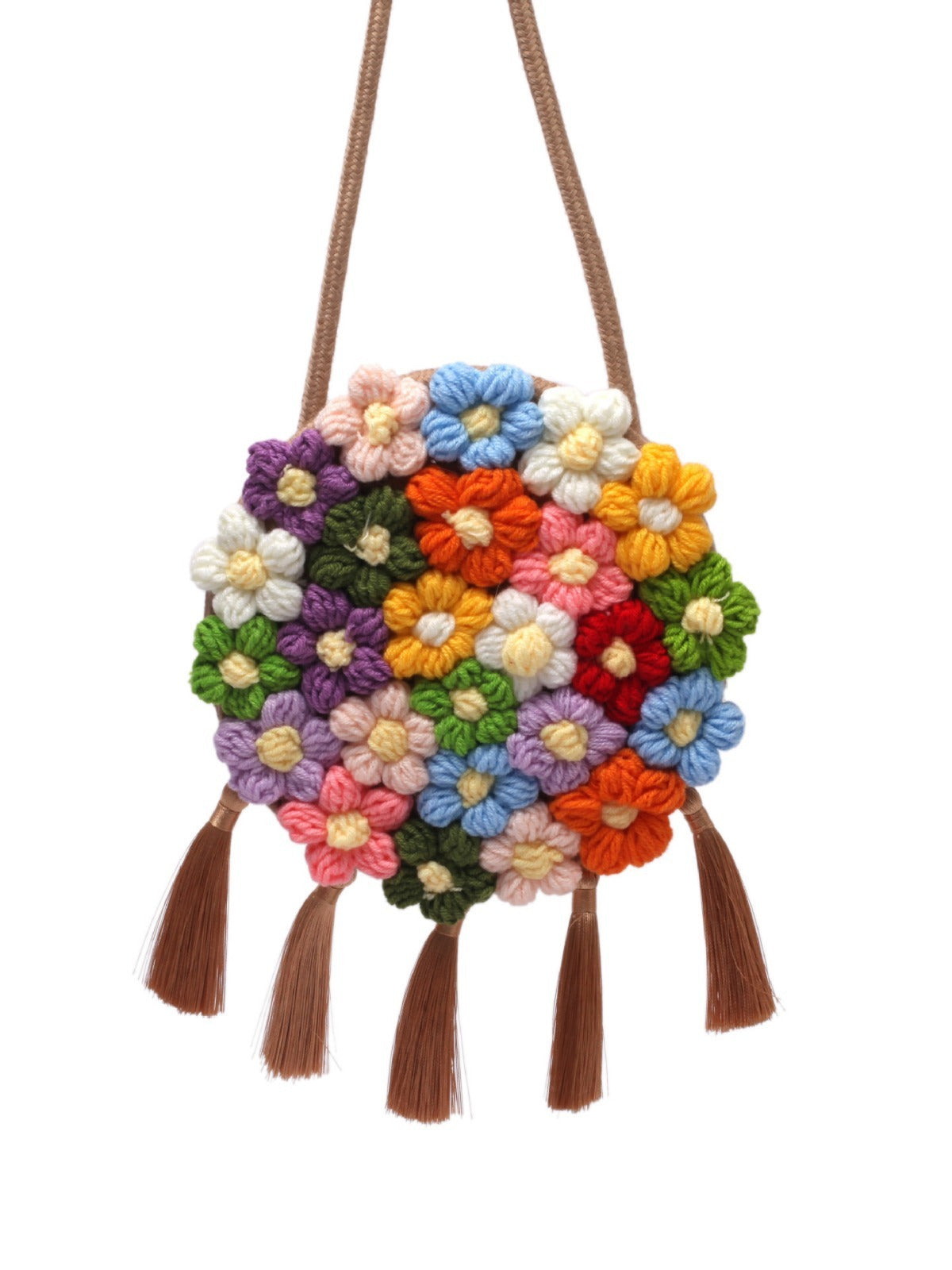 Ethnic Fluffy Bag For Women Round Bag Stylish And Versatile Women dealsniper-net