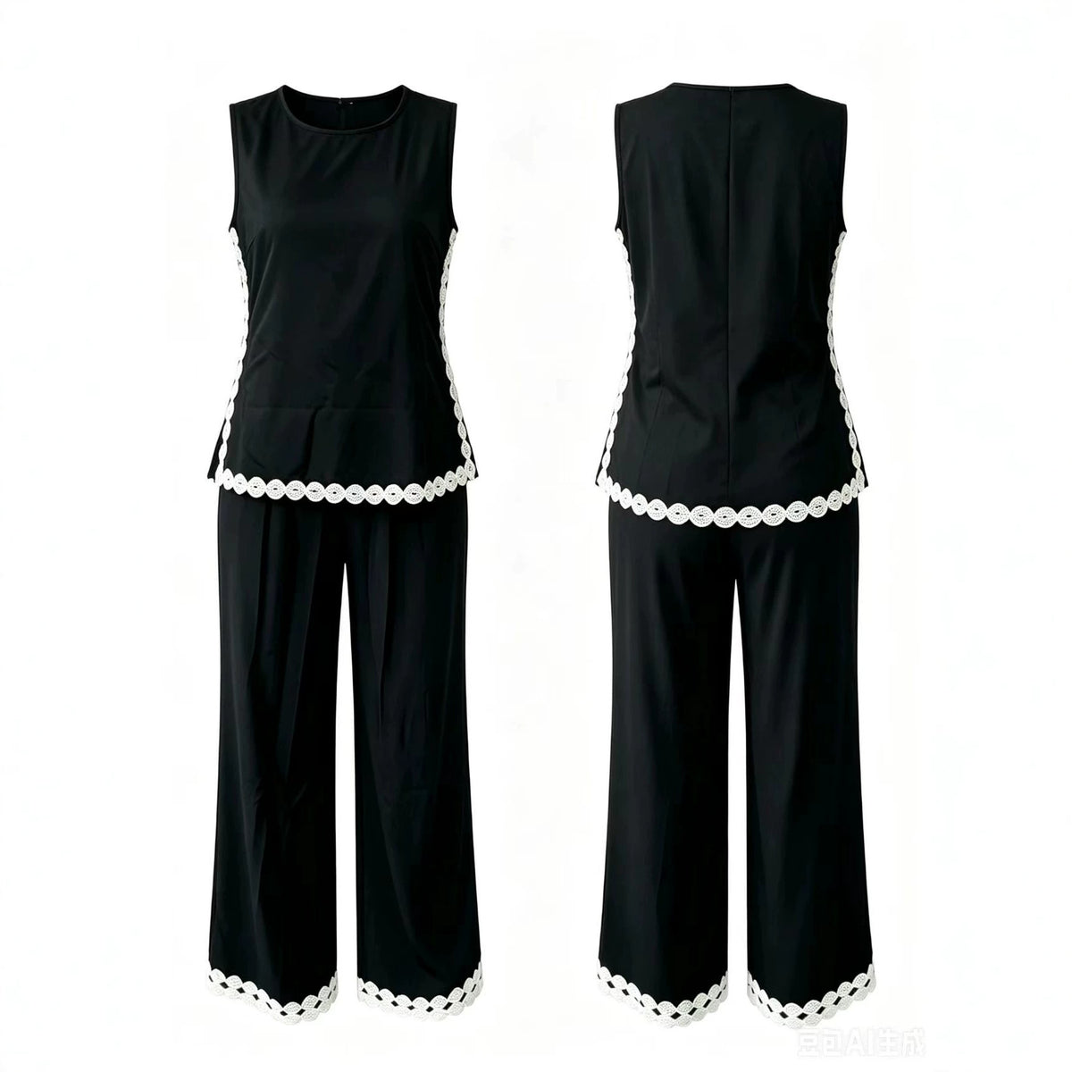New Sleeveless Casual Pants Set Plus Size Vacation Outfit Women Gym From House