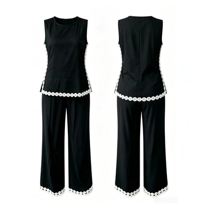 New Sleeveless Casual Pants Set Plus Size Vacation Outfit Women Gym From House