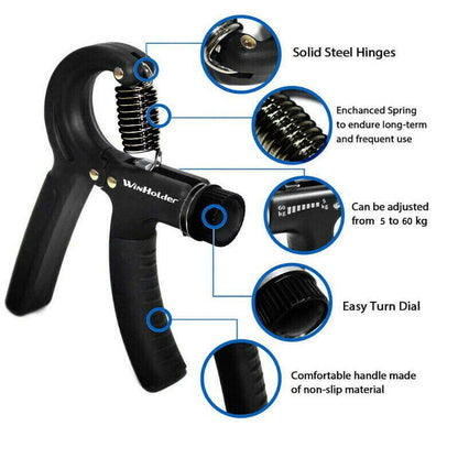 Hand Grip Adjustable Trainer Gripper Strengthener Gym Strength Exerciser Sports DealSniper.net