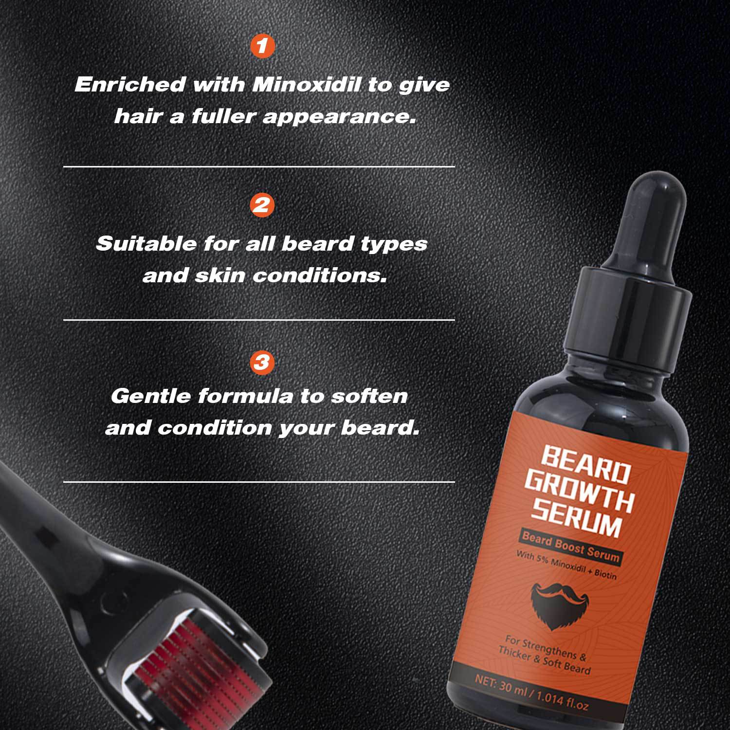 Beard 30ml Microneedle Roller Men Gym From House