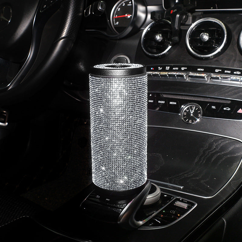 Round Rhinestone Paper Tube For Vehicle-mounted Car Diamonds Vehicle DealSniper.net White
