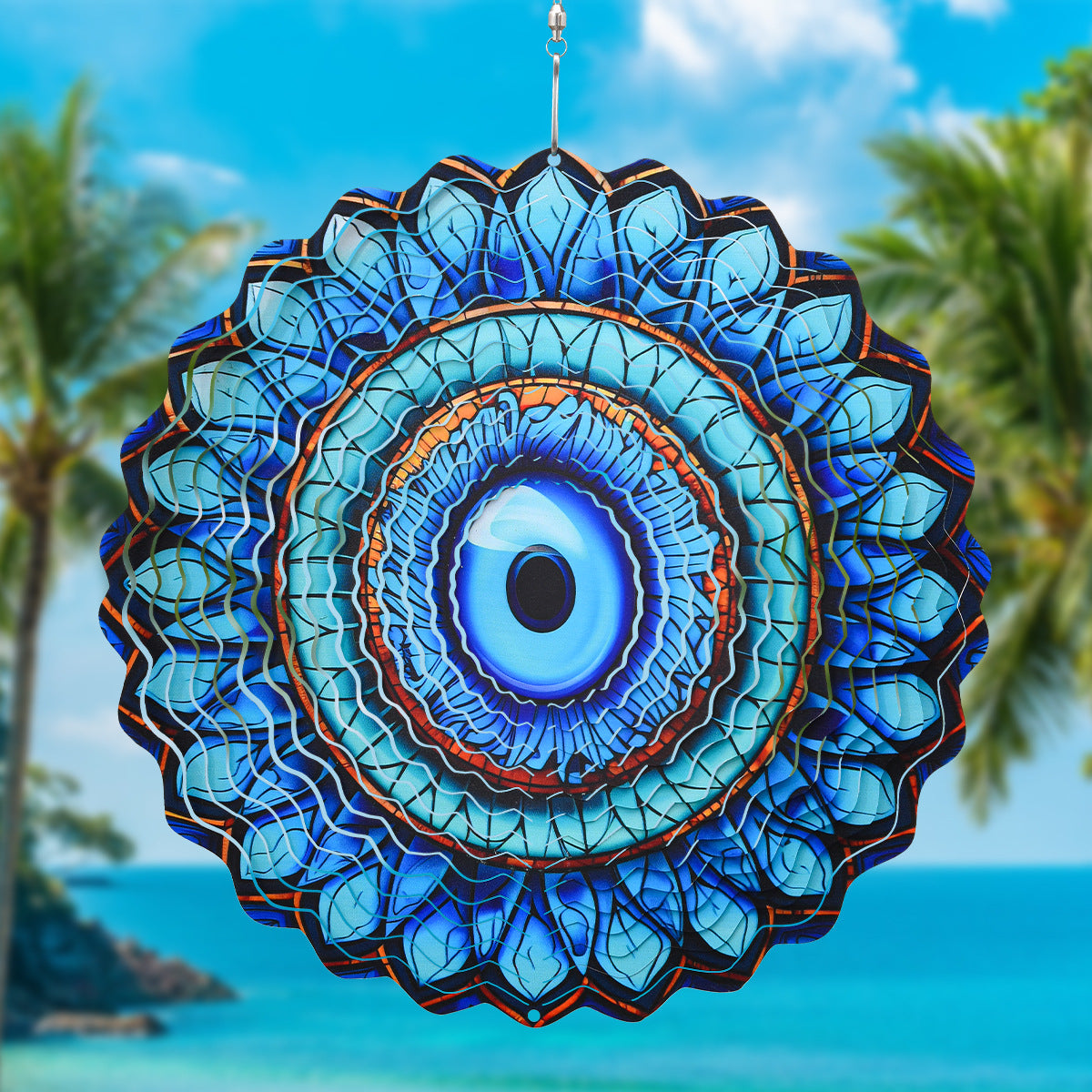 3D Rotating Wind Spinner Colorful Rotating Wind Chime House DealSniper.net