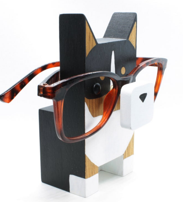 Animal Spectacle Frame Wooden Fox Glasses Storage Holder