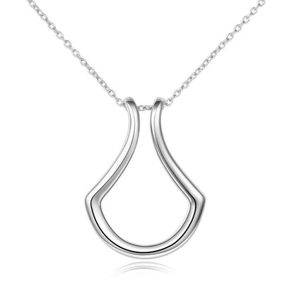 Sterling Silver Ring Holder Necklace Pendant Jewelry dealsniper-net silver Cable Chain