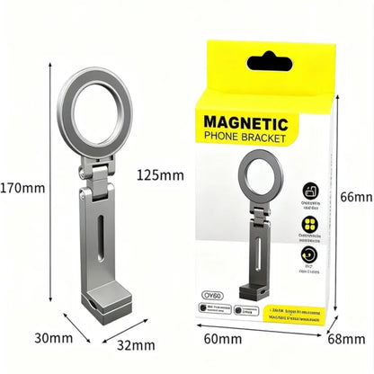 Magnetic Phone Stand For Travel, 360 Rotatable Foldable Desk Holder Beauty Gym From House Silver