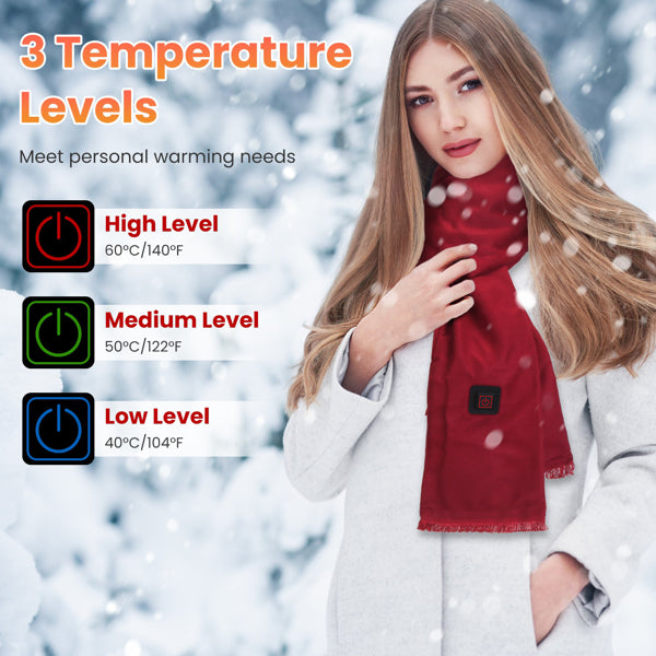 Heated Neck Wrap Warm Heated Scarf USB Powered Women Gym From House