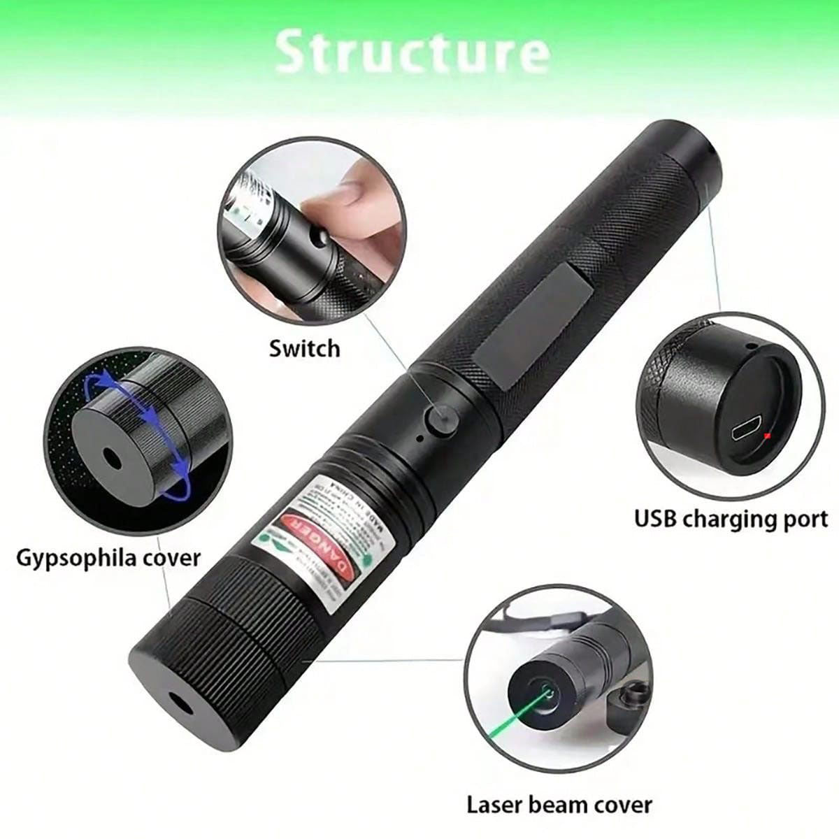 Cross-border 303 Laser Flashlight, High Power, Starry Sky Pattern Outdoor DealSniper.net
