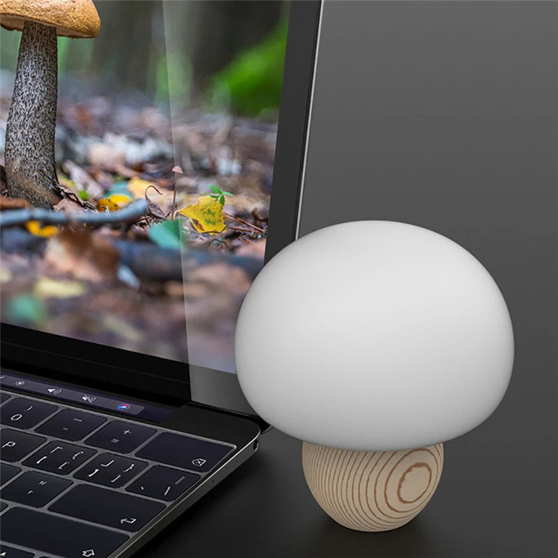 Silicone LED Night Lamp Brightness Adjustable Mushroom Pat