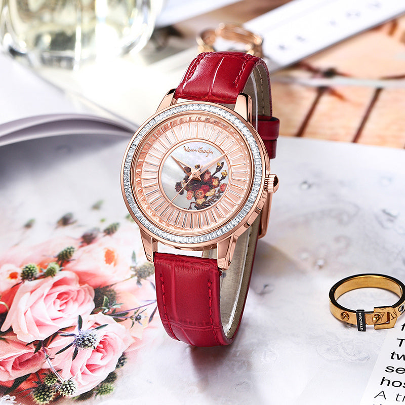 Van Gogh Women's Quartz Watch 3D Printed Oil Painting Jewelry DealSniper.net