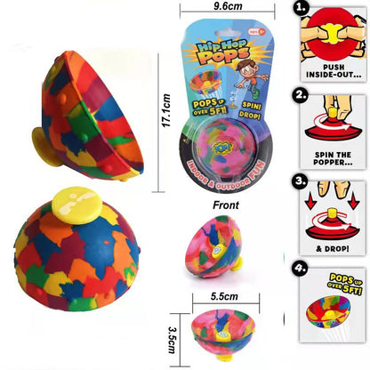 Children Toys Camouflage Bounce Rubber Popping Bowls Novelty Kids