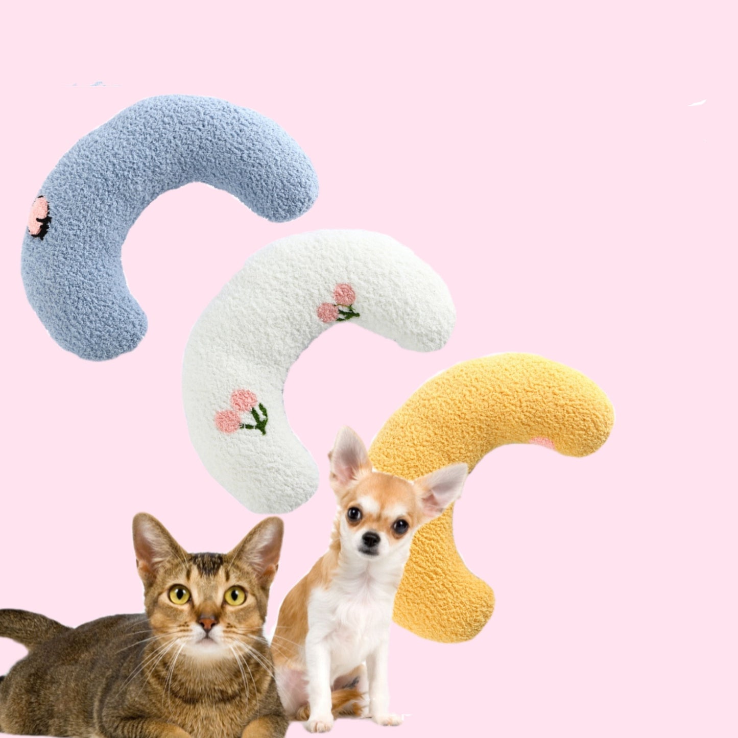 Little Pillow For Cats Fashion Neck Protector Deep Sleep Puppy U-Shaped Pillow Pets Pillow Kitten Headrest Dog Sleeping Pillow Pet Products Pets dealsniper-net