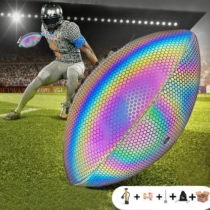 Training Game Ball Luminous Light Up Reflective Rugby Sports DealSniper.net No.9 color