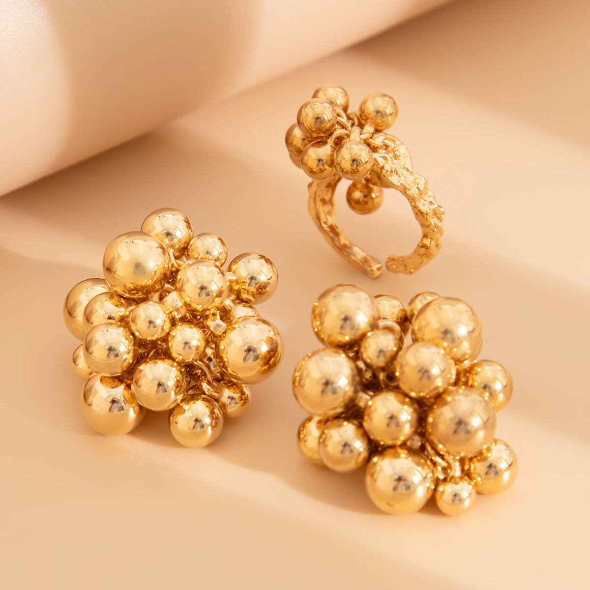 Fashion Geometry Pattern Beaded Earrings Suit Jewelry dealsniper-net