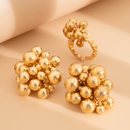 Fashion Geometry Pattern Beaded Earrings Suit Jewelry dealsniper-net