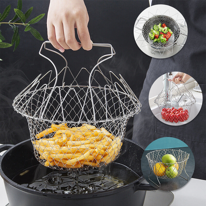 Stainless Steel Deep-fried Kitchen French Fries Tools Drain Kitchen DealSniper.net