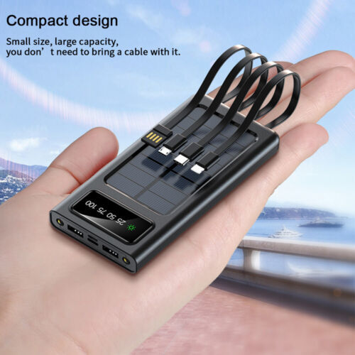Solar Power Bank 900000mAh Batterie Electronics DealSniper.net