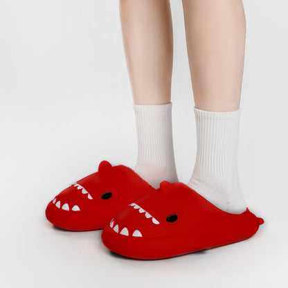 Cartoon Shark Shoes Home Slippers EVA Lovers Slippers Kids dealsniper-net Red 36to37