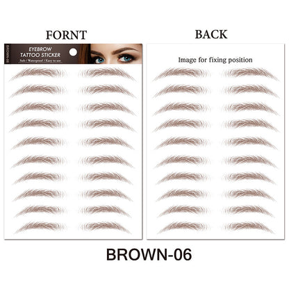 Water-based Hair-liked Authentic Eyebrow Tattoo Sticker Beauty Gym From House Brown06
