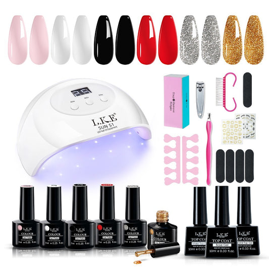 Nail Glue Set And Nail Lamp