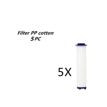 Propeller Driven Shower Head With Stop Button And Cotton Filter
